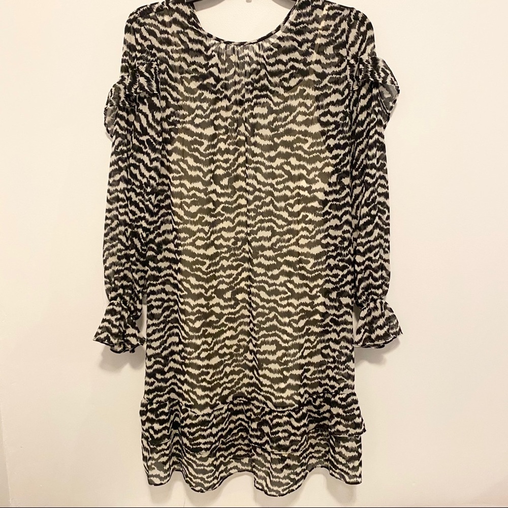 Who What Wear Animal Ikat Print Dress|Small